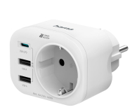 HAMA MULTIADAPTER DO GNIAZDA 1xGNIAZDO AC 1xUSB-C PD 2 xUSB-A 20W 4047443498359 - 1265030 - zdjęcie 1